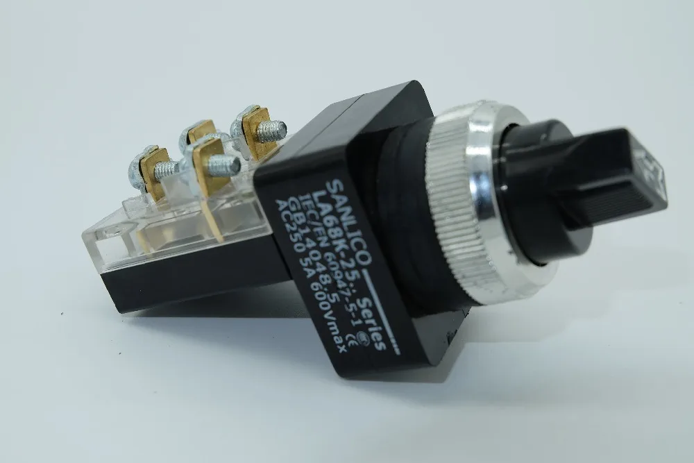 Selector Switch Rotary Switch Knob Switch Two or Three Position Standard Handle SB3 LA68K KS PB-25XA211 Ø25mm