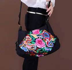 New National Women Embroidery Bag Embroidered Shoulder Messenger Bag Handbag Vintage Hmong Ethnic Thai Indian Boho Bags