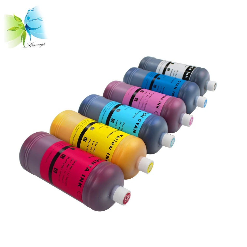 Winnerjet 6 Colors 1000ml Dye Ink for Epson Stylus Photo 1400 1500w P50 Artisan 1430 PX650 PX660 PX660 Printer