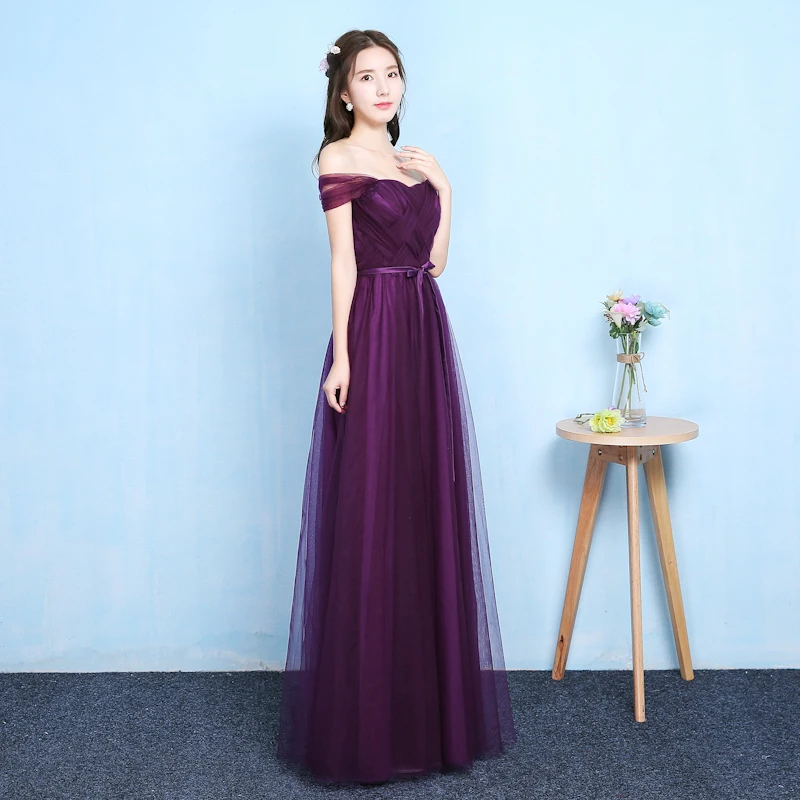 Lady beauty 2019 Robe De Soiree purple Slit Long Evening Dresses women fashionable Formal Gown Long Prom Dresses robe rouge