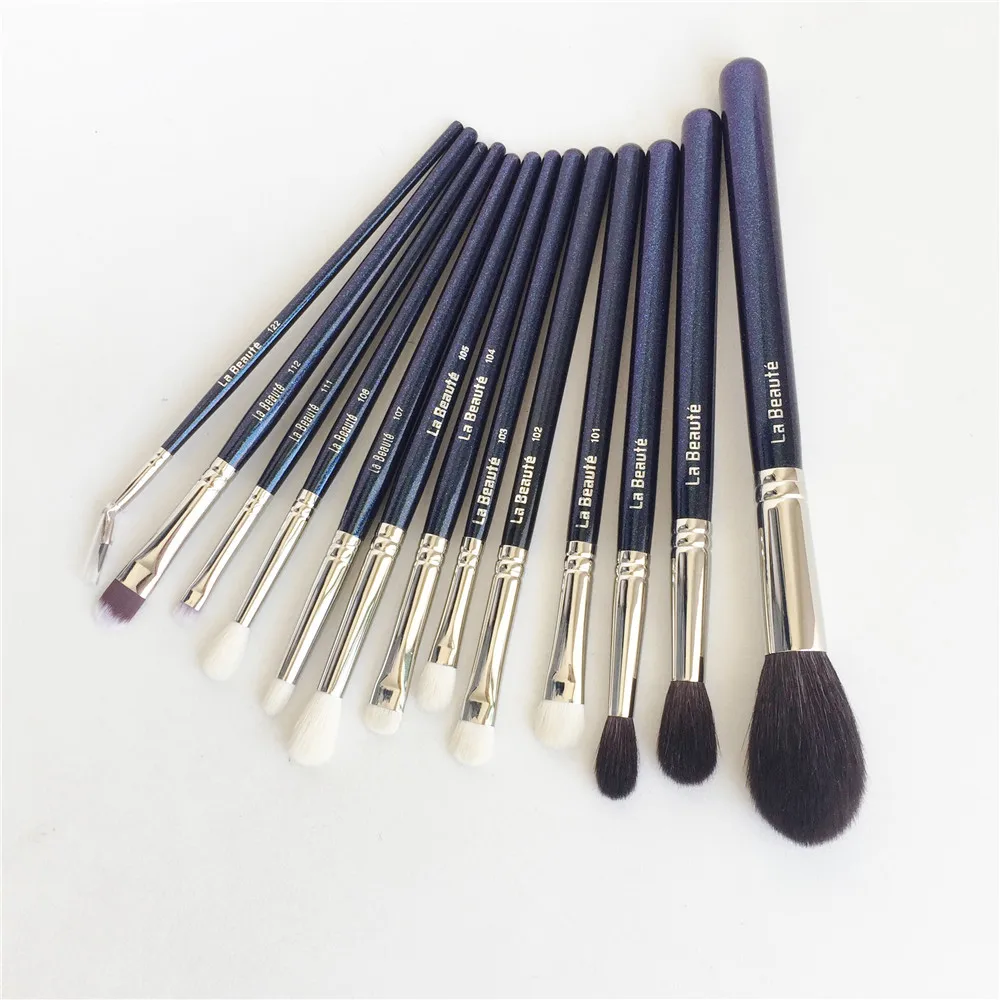 La Beaute Makeup Brushes High-Quality Goat Hair Face & Eye Set - Beauty Makeup Brushes Blender Tool