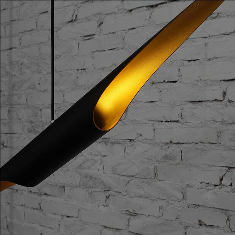 Postmodern Oblique cut Aluminum Tube Chandelier 80cm 100cm with LED bulb Art Creative Personality Restaurant Bar Cafe droplight