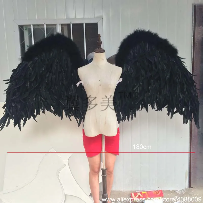 Adult's Black Devil angel wings Easter Halloween Grand event creative deco products feather deco series handicrafts