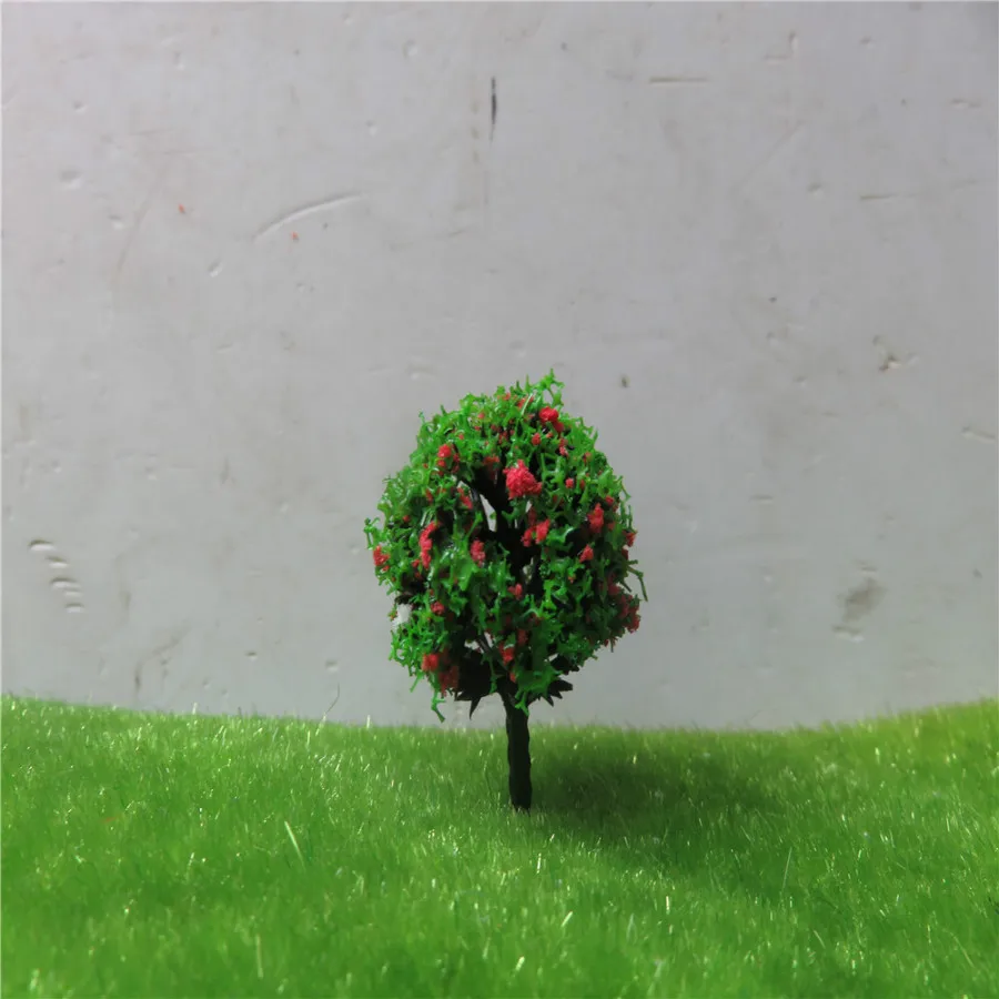 30 Teile/los Ball-shaped Blume Modell Bäume Gemischt Baum Modell Landschaft Bäume Zug Layout Garten Landschaft Miniatur 1:100 skala