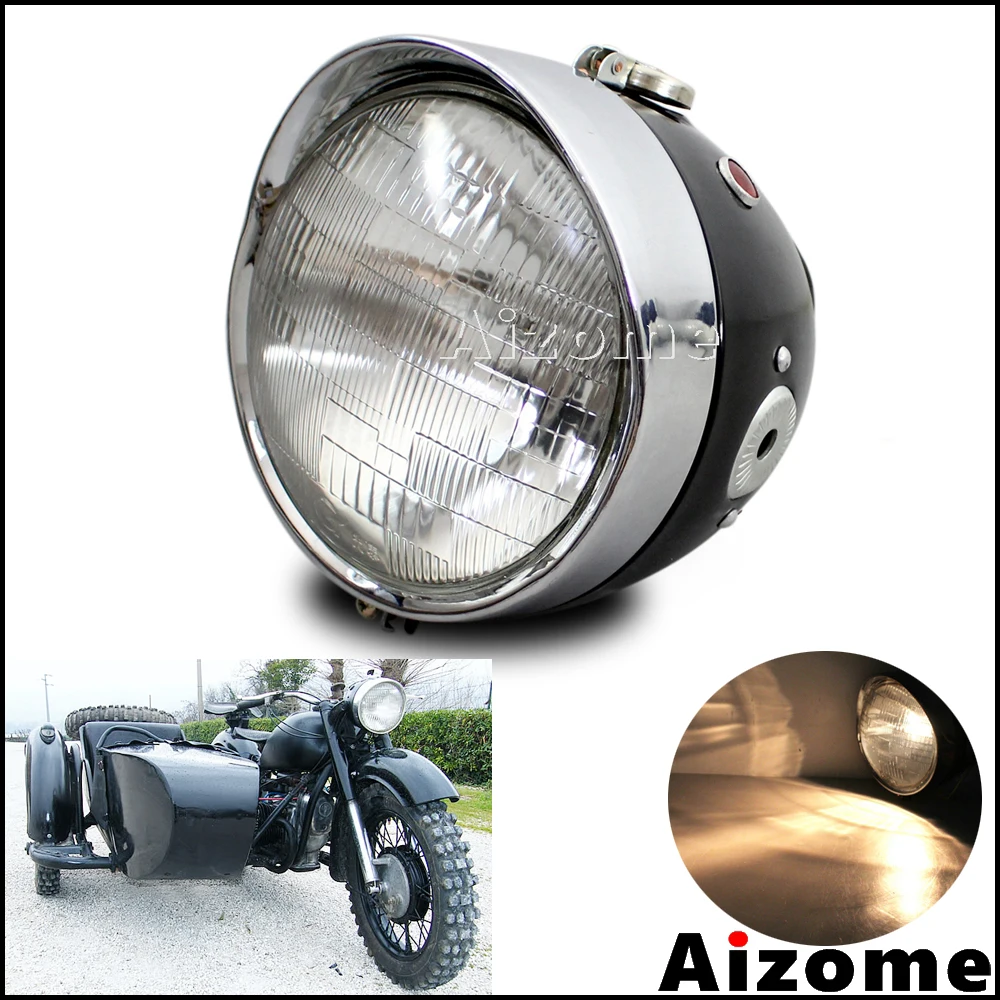 Motorcycle Dnepr Ural Sidecar Headlamp 7inch Front Headlight For BMW Zundapp DB DS DBK KS KS750 M72 R71 K750 Wehrmacht BW40 BMW