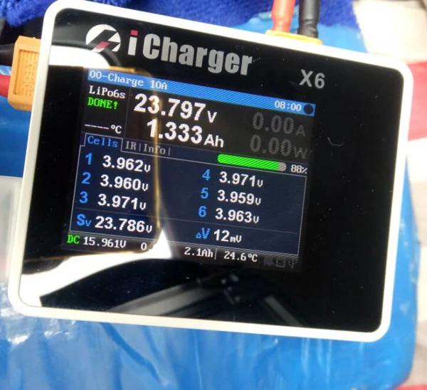 iCharger X6 800W 30A High Power Balance Charger (Portable size) for RC Model