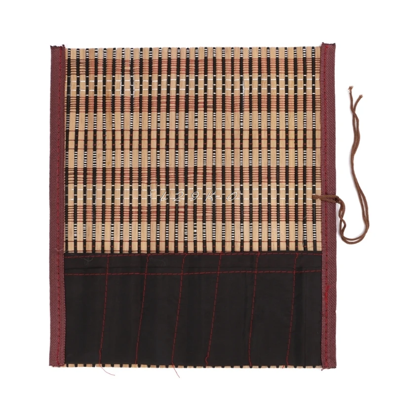 Painting Brush Holder Bamboo Rolling Bag Calligraphy Pen Case Curtain Pack