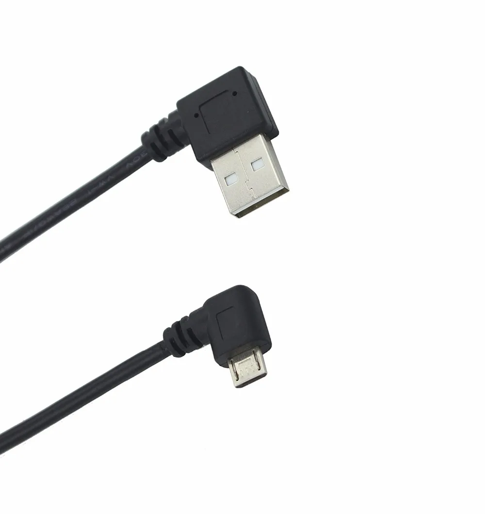 Micro USB Kabel Data 9 INCH 90 Derajat Sudut Kanan Nikel Berlapis Pendek USB 2.0-A-Male-4Pin ke Kanan Angle Mini-B-5Pin