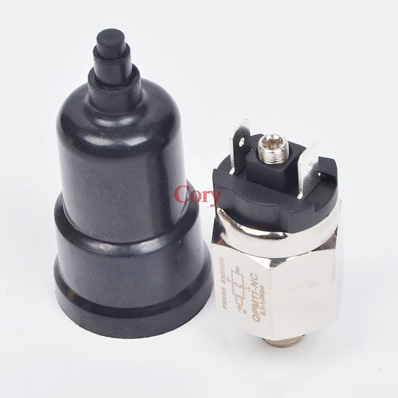 1Pc Adjustable Air Pressure Switch PM11-NC/QPM11-NO SPST Normally Open/Normally Closed NO NC 1/8