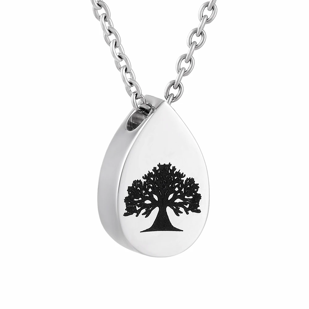 

CMJ9808 Tree of Life Mini Teardrop Urn Charm Pendant&Necklace Ashes Keepsake Urns Cremation Jewelry for Women Men