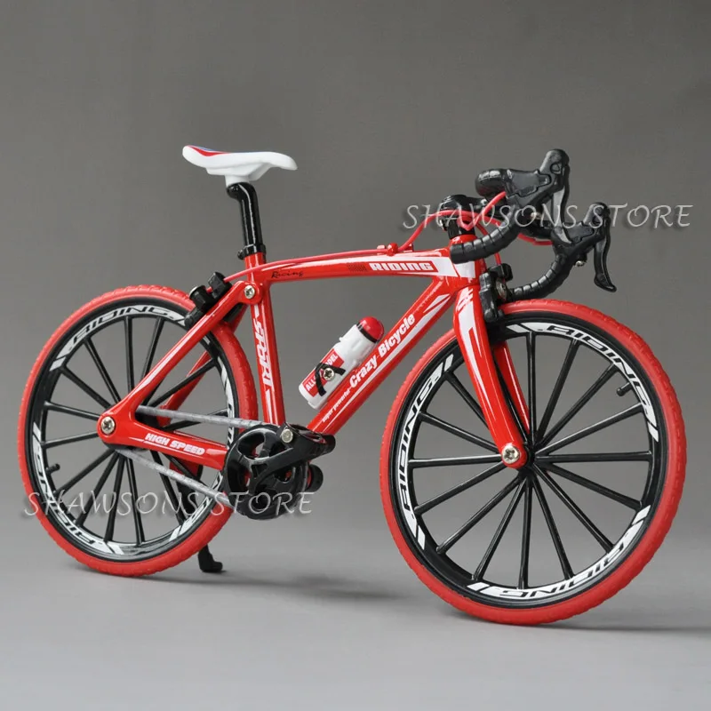 1:10 Scale Diecast Metal Bicycle Model Toys Racing Cycle Cross Road Bike Miniature Replica Collection