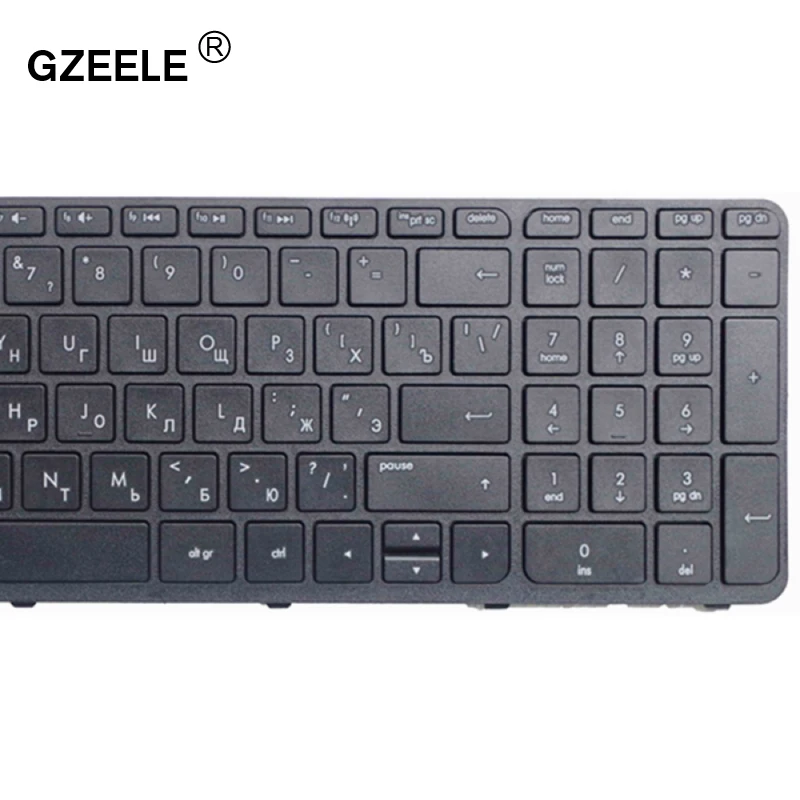 GZEELE RU Russische Tastatur FÜR HP Pavilion 17-e062sr 17-e063sr 17-e064sr 17-e065sr 17-e100sr 17-e102sr 17-e103sr 17-e104sr rahmen