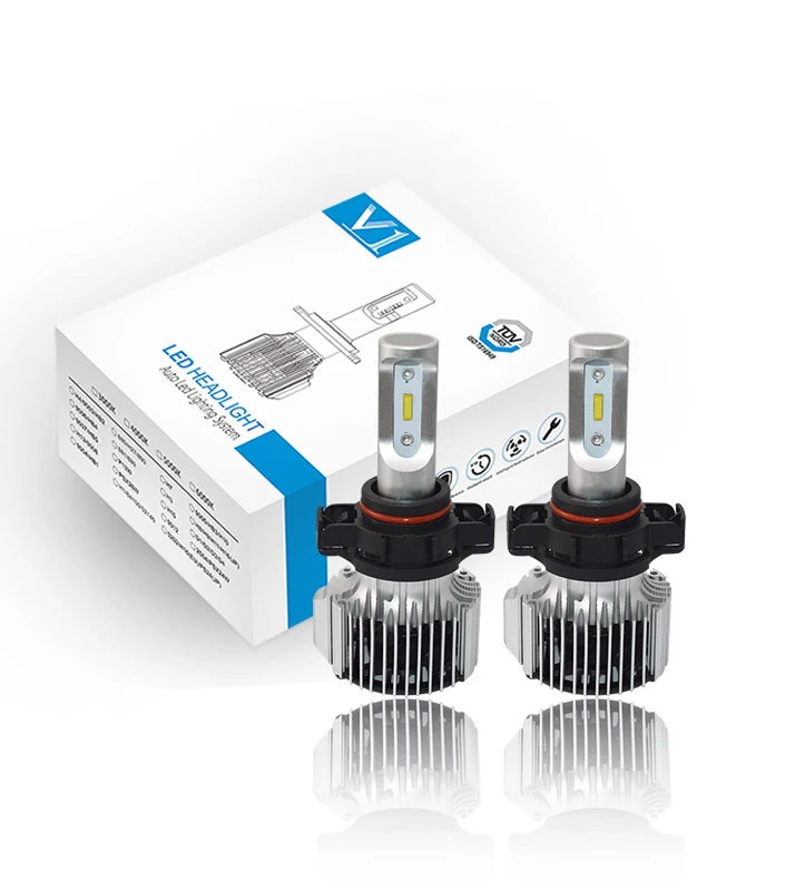 H16 5202 2504 White High Power 80W Auto Head Light Bulb Replacement Flip Chip LED Bulbs for Fog light DRL 8000LM - 2 Pcs