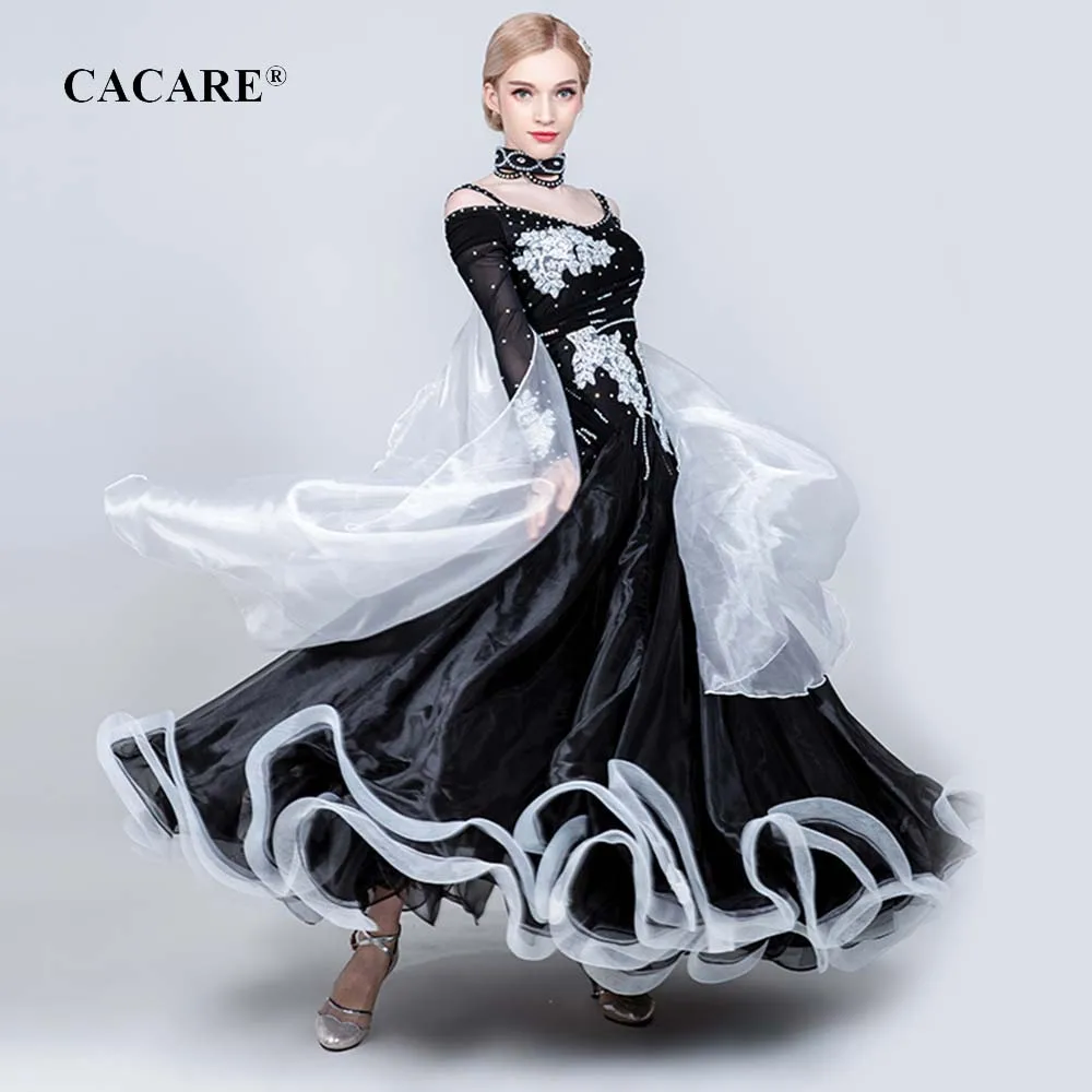 

Customize Luxury Rhinestones Ballroom Dance Competition Dresses Standard Dance Dresses Ballroom Dress 8 Choices D0619 Big Hem