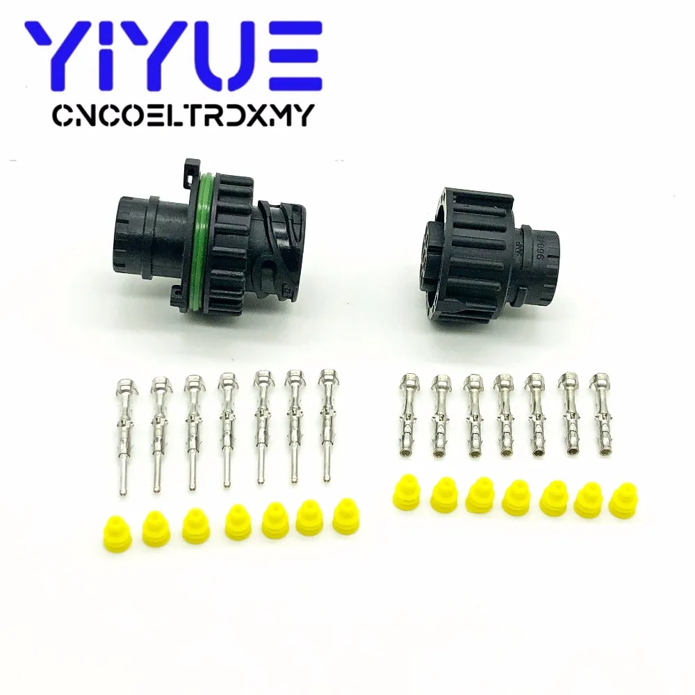 Suportes de DIN CIRCULAR BU-STE KPL Tyco-macho e fêmea, Amp 7 Pin, 1,5mm, 1718230 967650-1, 968421-1, 1 Conjunto