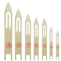 7 Pcs/Set Fishing Line Equipment Repair Netting Needle Shuttles White Plastic Fishing Accessory-Size:3#-9#