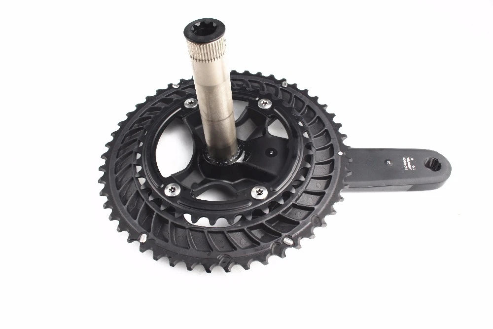 Shimano 105 HOLLOWTECH II Di2 R7100 2x12-Gang 165/170/172,5/175 mm 50-34T 52-36T Kurbelgarnitur mit Kettenblatt für Rennräder – Detail 3