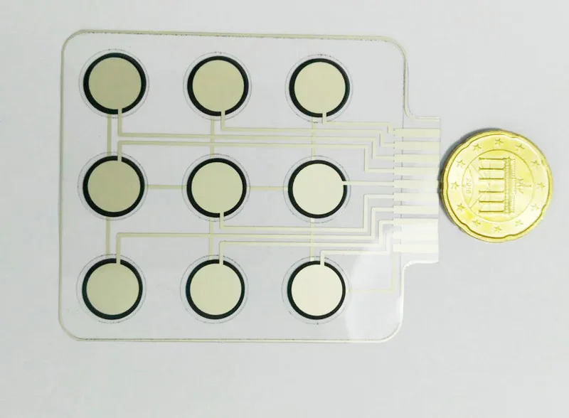 Piezoresistive flexible thin film pressure-sensitive switch Flexible Nano pressure sensor distributed Gradient induction switch