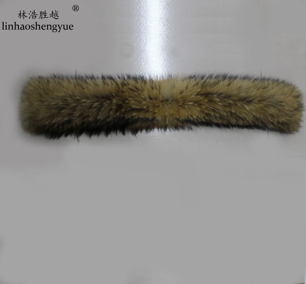 

Linhaoshengyue The Real Raccoon Fur Collar 75 Length