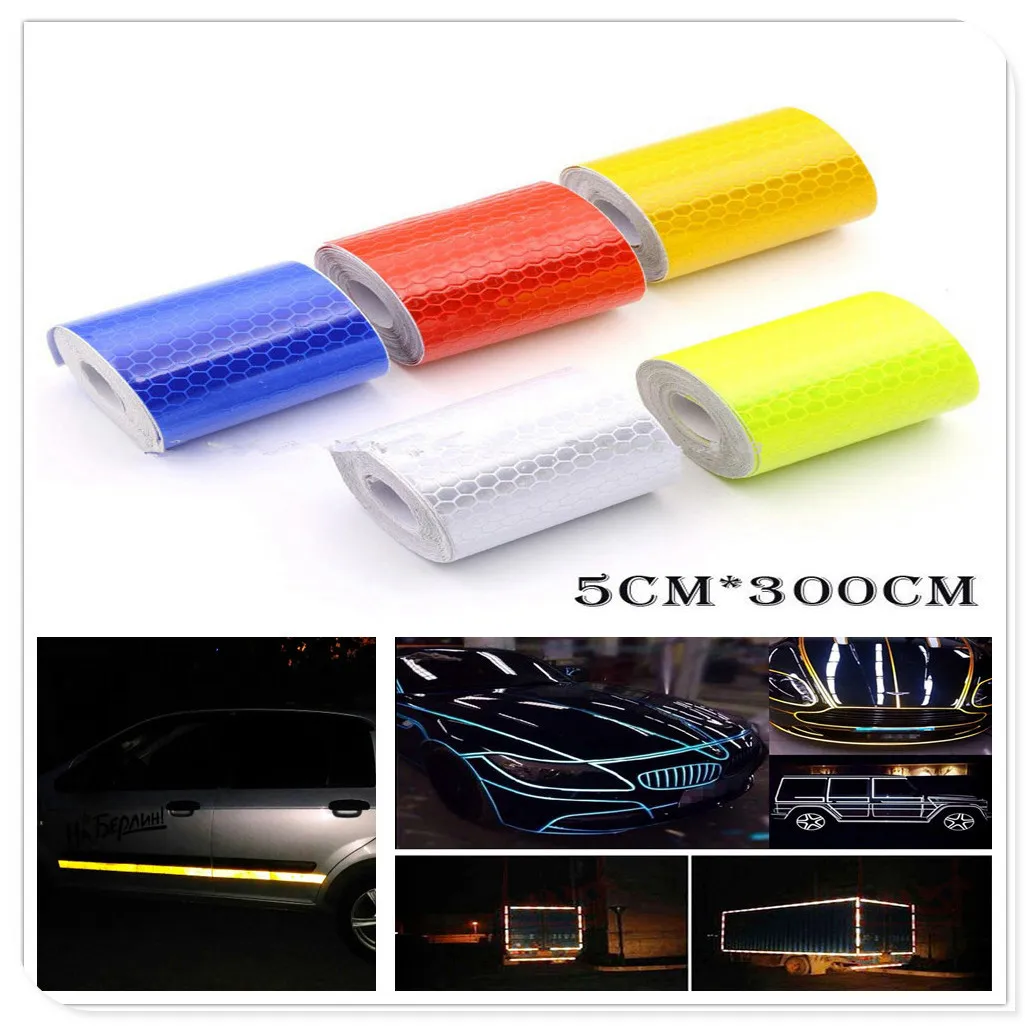 Car Reflective bike Adhesive Sticker Warning tape Film for Toyota 4Runner Sienna Sequoia Prius GR Camry i-TRIL