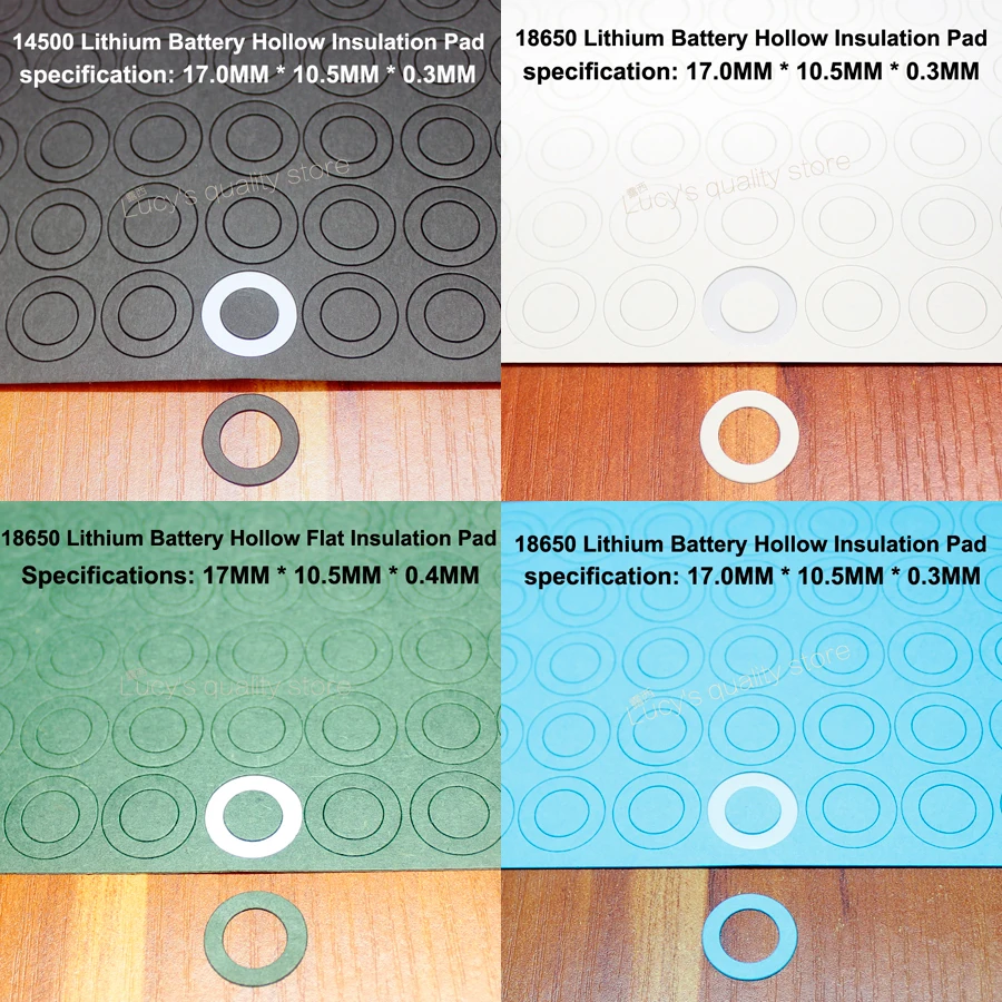 100pcs/lot 18650 Lithium Battery Insulation Gasket Flat Head Pad Fast Pakistani Paper Meson Accessories