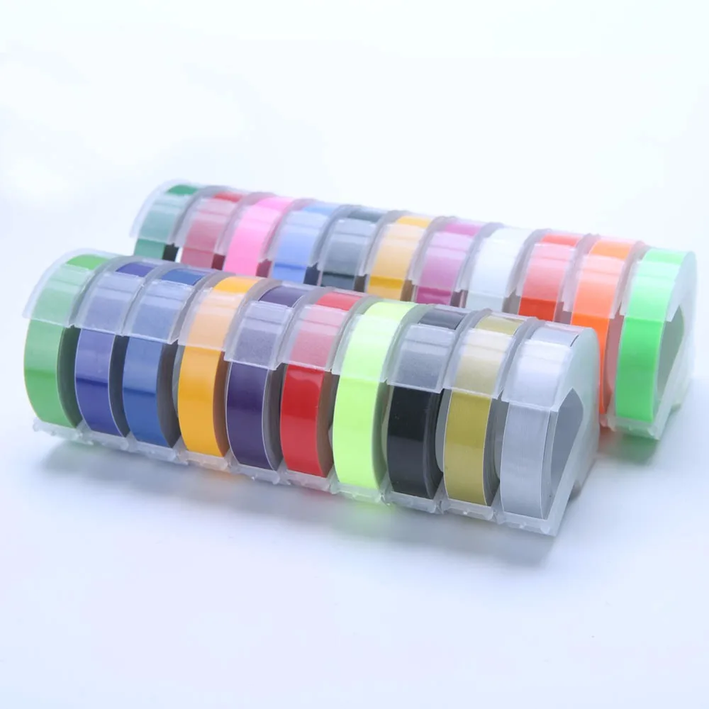 10pcs DYMO 1610 / 1540 / 12965 Label Machine Ribbon Manual Label machine printing paper DIY Label Machine Ribbon 12mm 9mm 6mm