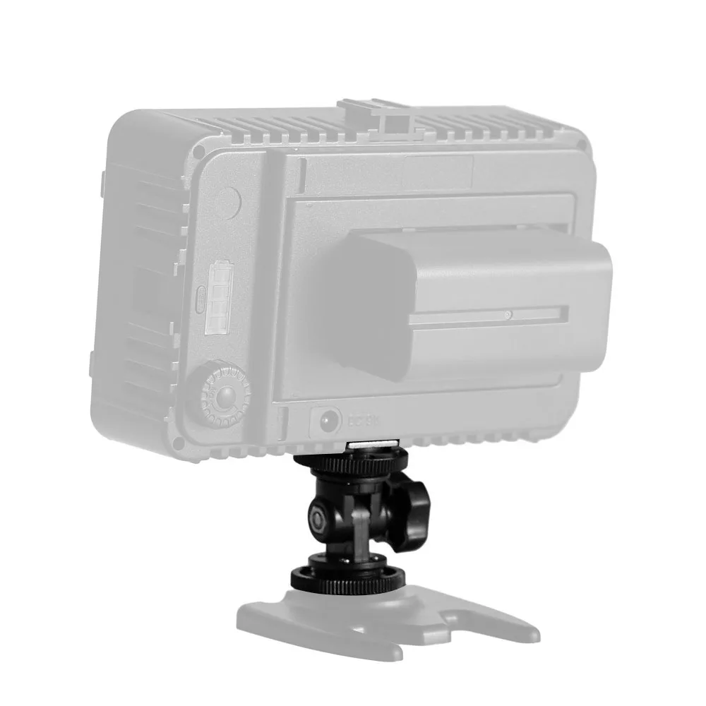 Mcoplus Rotatable Dual Hot Shoe Adapter Bracket Holder Mount For LED Video Light DSLR Camera Hotshoe Adapter