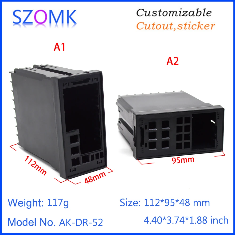 1Piece 112*95*48mm szomk plastic digital relay time control enclosure for electronics pcb design LED display junction box