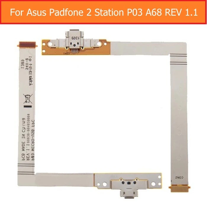 

100% Genuine USB Charging Connector Flex Cable For Asus Padfone 2 Station P03 A68 REV 1.1 USB Date Charger Dock Port Flex Cable