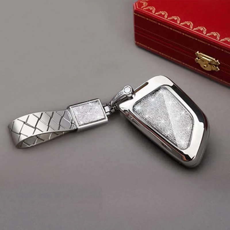 Car Key Case Cover Diamond Crystal Shell Dedicated For BMW E30 E36 E46 E90 E91 E92 E93 F30 F10 F11 E84 X3 X4 X5 X6 With Keychain