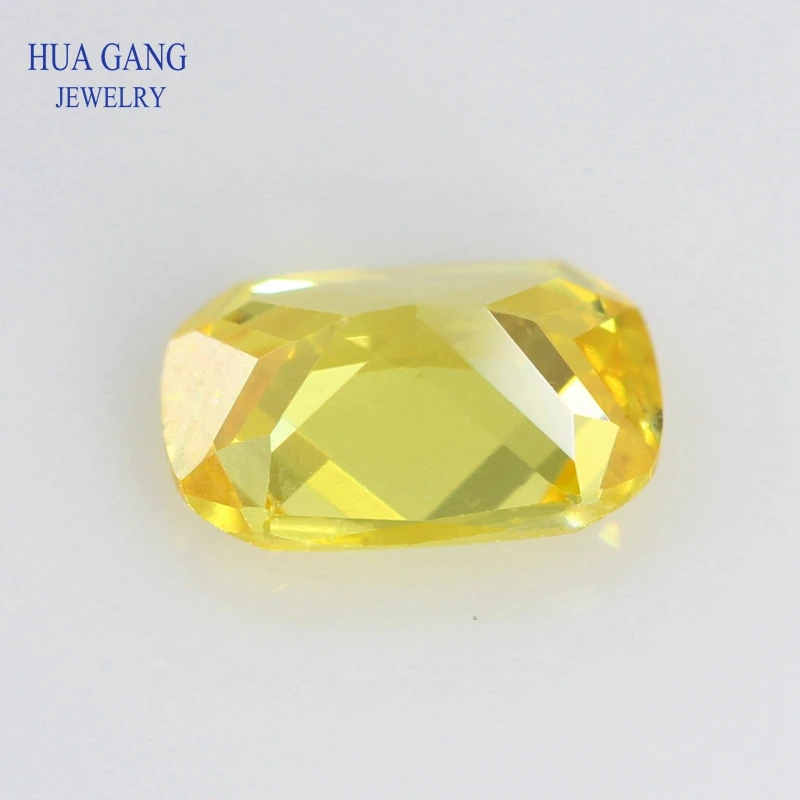 5A Golden Baguette Shape Cut Yellow CZ Stone Synthetic Gems Cubic Zirconia For Jewelry Size 5x7~10x14