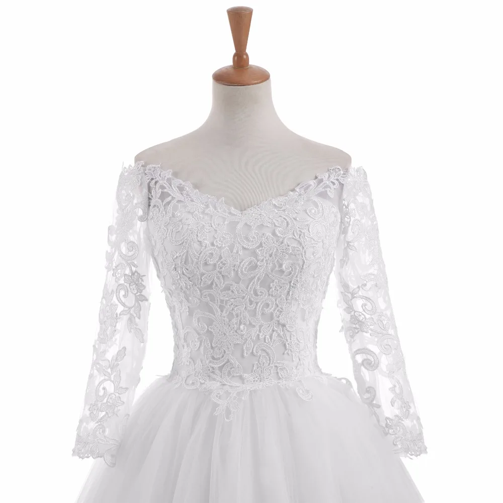 Vestido De Novia 2020 Günstige Spitze Brautkleider Langarm Herbst Winter Brautkleider Plus Größe Sexy Vintage Robe De mariage