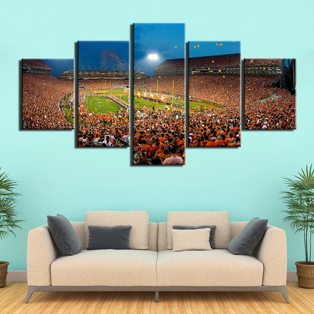 5 pieces Memorial Stadium Pictures Canvas Painting Wall Art Playground Posters Prints Football Sports Pictures for Living Room