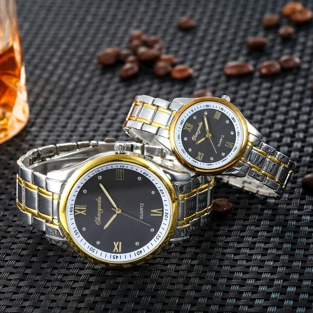 2022 Luxury Couple Watch Stainless Steel Lover Watches Men Business Women Fashion Casual Waterproof Quartz Wristwatch Gift Reloj