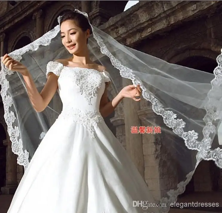 Discount Hot Sale Whole - Fast Delivery BigWedding Bridal Veil Lace TS06 peinetas de novia