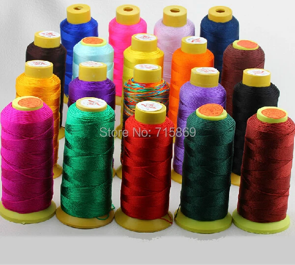 2 Row  Multi-Color 320m/lots 0.75mm 9-ply Waxed Acrylic Fiber Cord   Macrame Stringing Cord For DIY Necklace & Bracelet