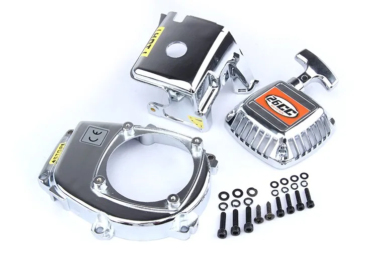 Chrome engine kit(pull starter+cylinder cover+side cover) for 1/5 scale HPI Rovan Baja 5b of 23cc,26cc, 29cc,30.5cc engine