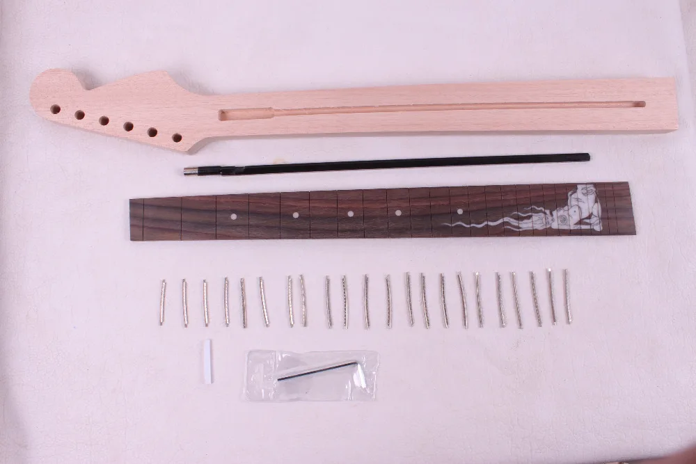 one unfinished electric guitar neck mahogany made and  rose wood fingerboard Bolt on 22 fret 003#