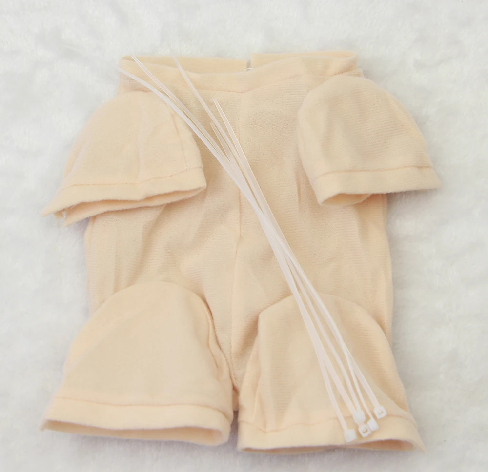3/4 Limbs Cloth Body High-quality 22 inch Reborn Baby Doll Kits Accessories Suede Newborn Dolls Body Parts