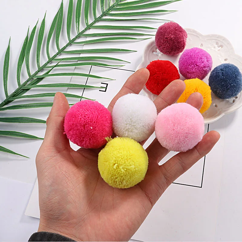 Multi tamanho pom 15mm 20mm 30mm 40mm pompones macios fofos artesanato de pelúcia diy pom poms bola furball decoração para casa cachecol suprimentos de costura