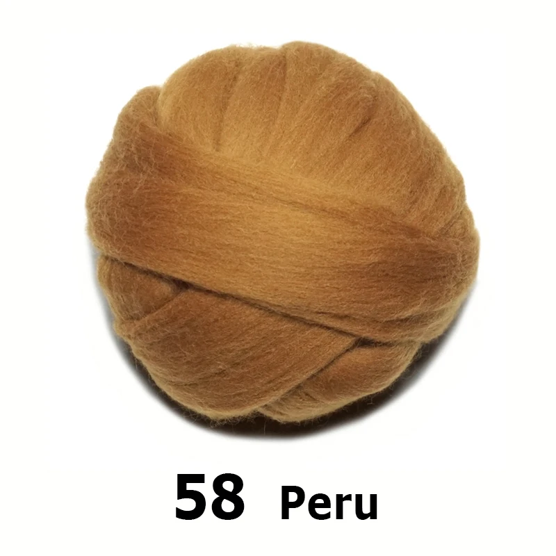Ręcznie robiony filc wełniany do filcowania 50g Peru idealny w filcu igłowym 58 #