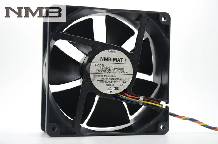 

For NMB 12038 12V 2.5A 4715KL-04W-B86 4 wire server fan For PE840 PE850 D6168