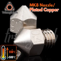 C Trianglelab MK8 Überzogene Kupferdüse Langlebiges Antihaft-Hochleistungs-M6-Gewinde für 3D-Drucker für CR10 Hotend ENDER3