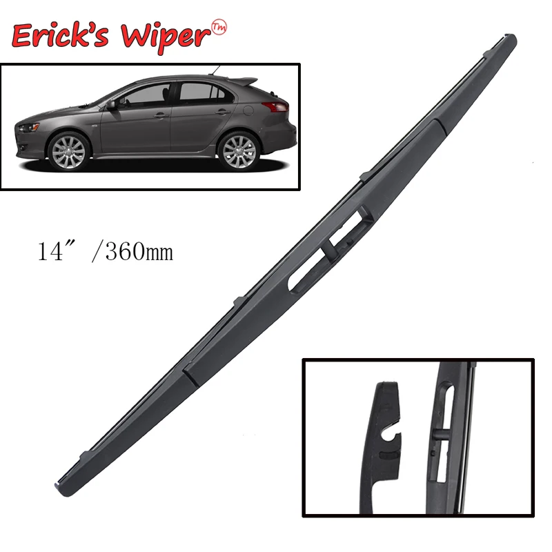 

Erick's Wiper 14" Rear Wiper Blade For Mitsubishi Lancer Sportback 2008 - 2017 Windshield Windscreen Tailgate Window Rain Brush