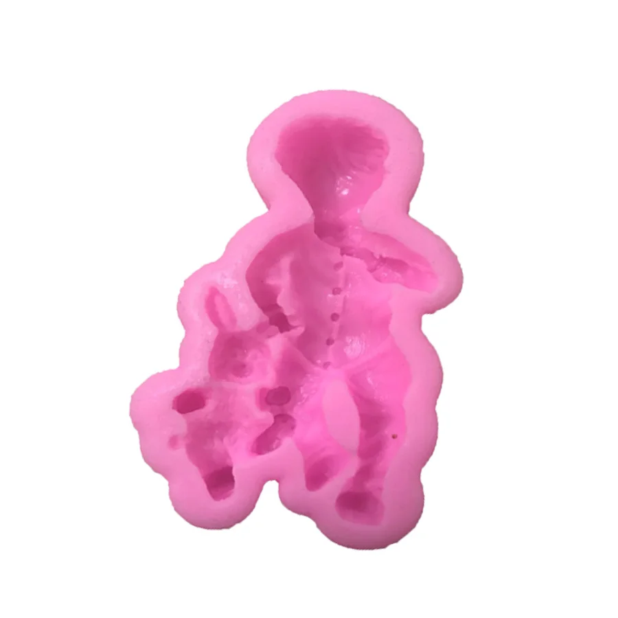 1PC 3D Boy Girl Silicone Cake Mold Baby Party Chocolate Cake Cake Decoration Tools Bakeware