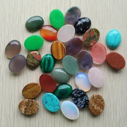 wholesale 30pcs/lot 15x20mm Fashion good quality natural stone mixed Oval CAB CABOCHON beads for jewelry making   free shipping