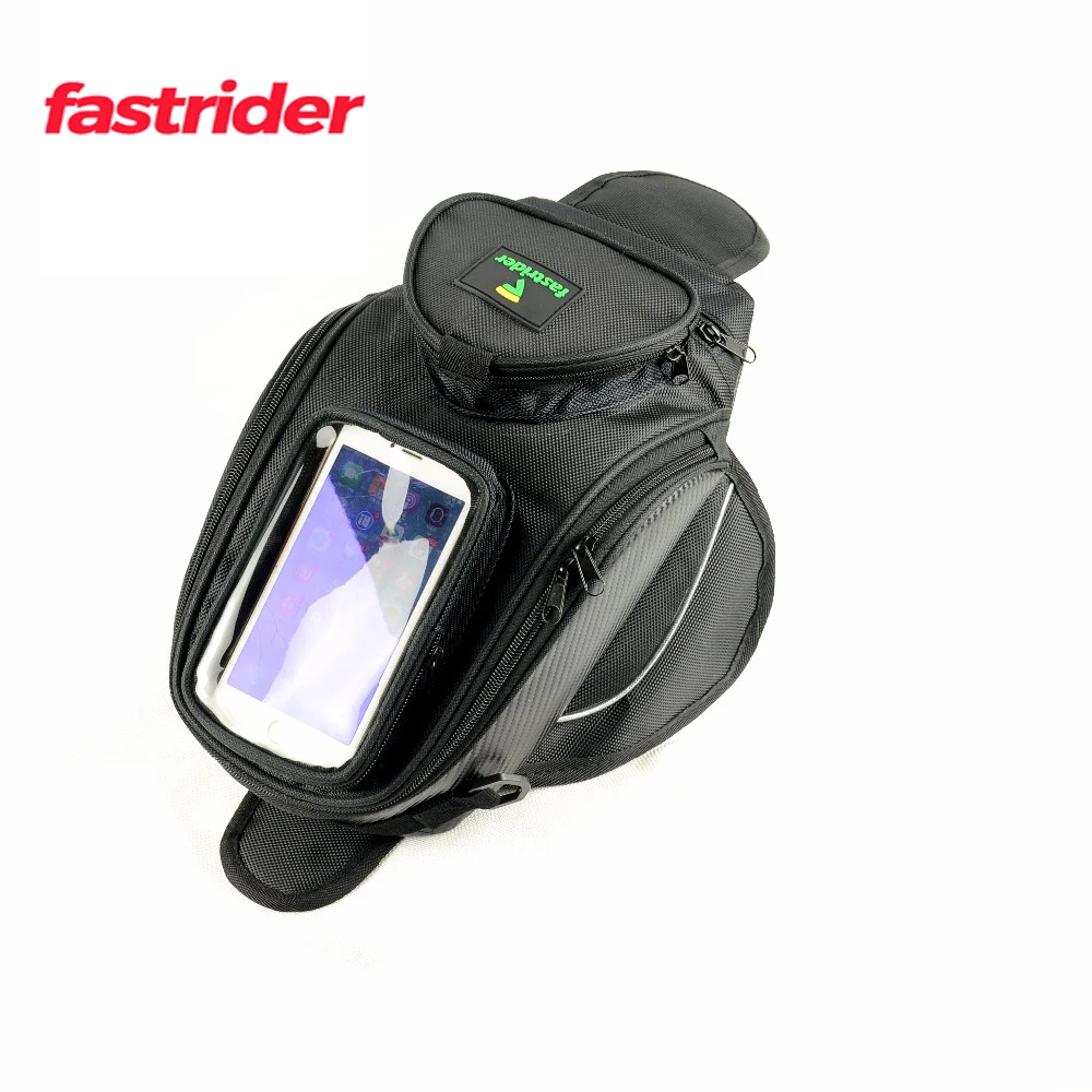 New waterproof motorcycle bag Black Oil Fuel Tank Bag Magnetic saddle Bag Moto outdoor travel Visual phone screen package