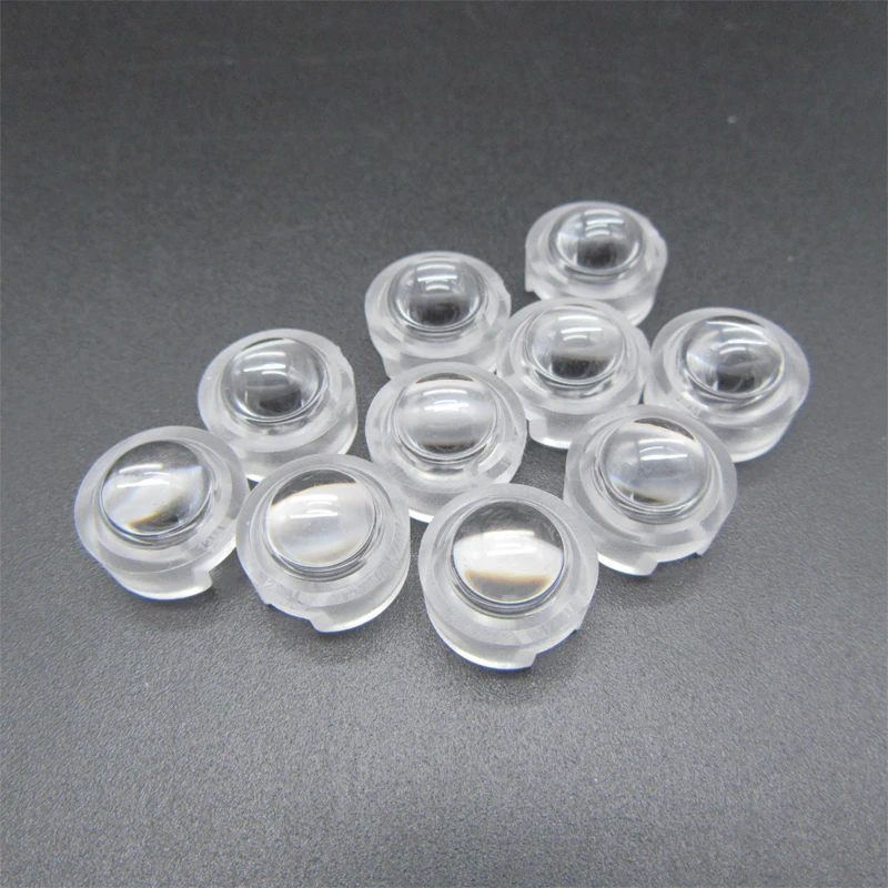 100pcs 13mm 1W 3W Mini LED Lens 15 30 45 60 90 100 Degree for IR CCTV LED PCB Convex Acrylic Lens Holder Reflector Collimator