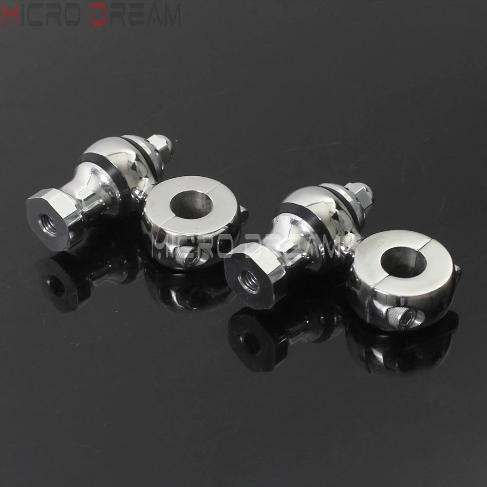 Old School Spear Polish 7/8 inch & 22mm Bar Mount Clamps 7/8\'\' Handlebar Risers for Harley 2\