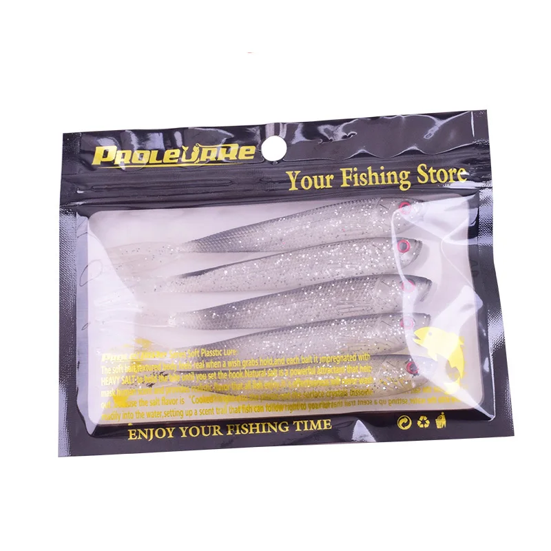 5 Pcs/lot forked tail soft fish 7-10cm 8.3g Soft Bait Belly Chest Open Fork Tail Simulation Fish Bite Vivid Attraction YR-152